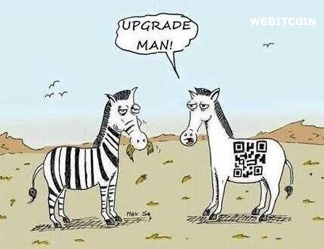 Meme Bitcoin upgrade man
