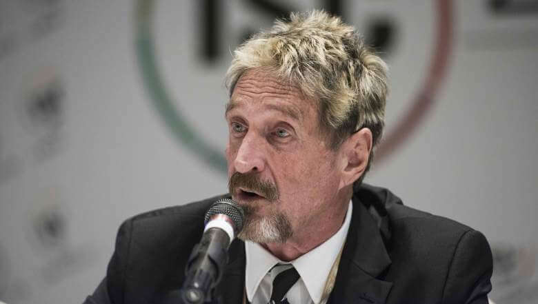WeBitcoin: John McAfee quer concorrer à presidente dos EUA para levantar a questão das criptomoedas