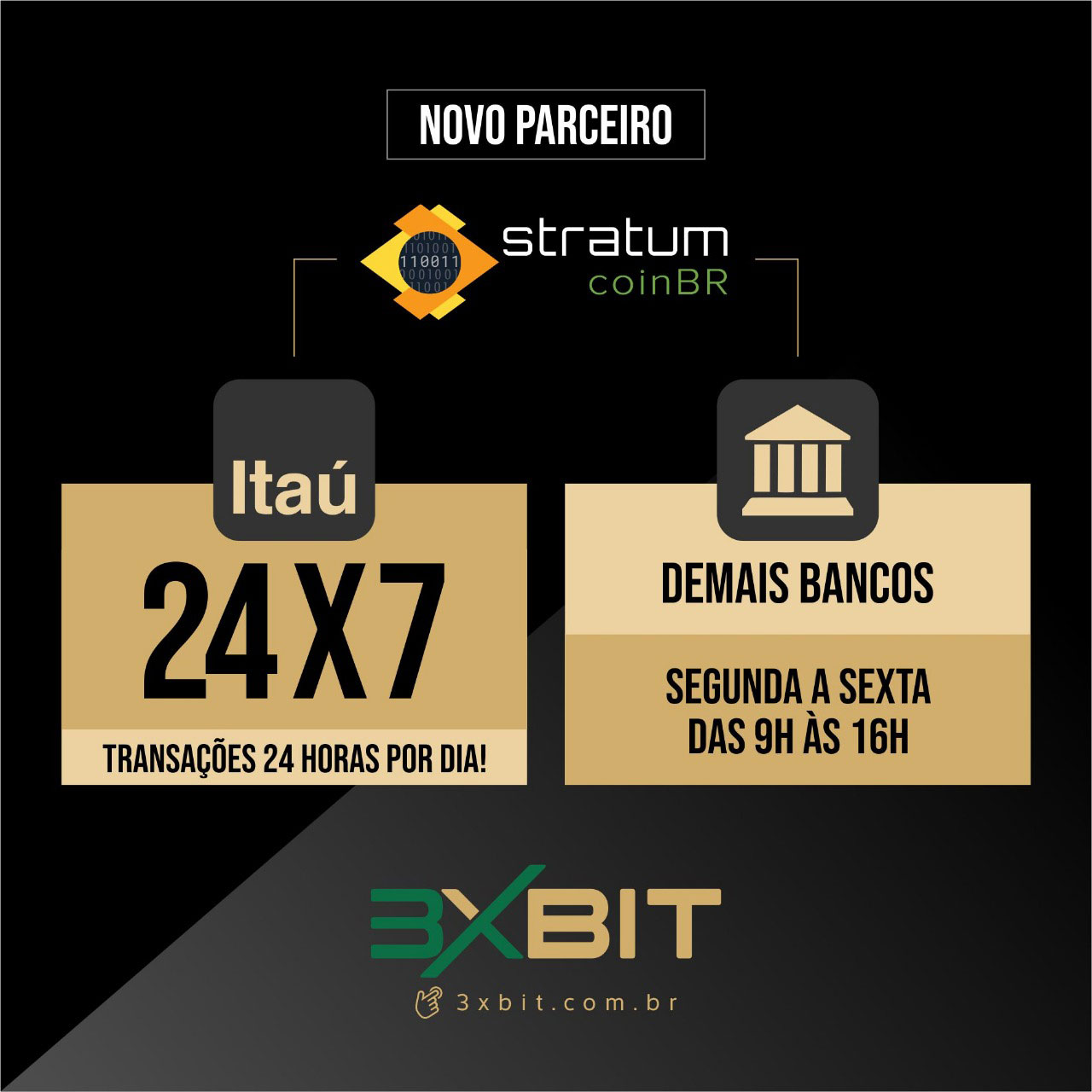 Webitcoin: 3xBit anuncia novas formas de depósito em sua plataforma!