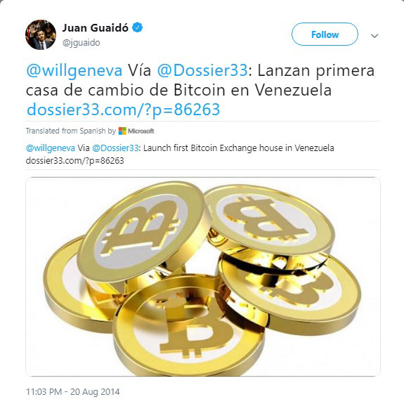 Webitcoin: Bitcoin receberá provável empurrão do governo interino da Venezuela