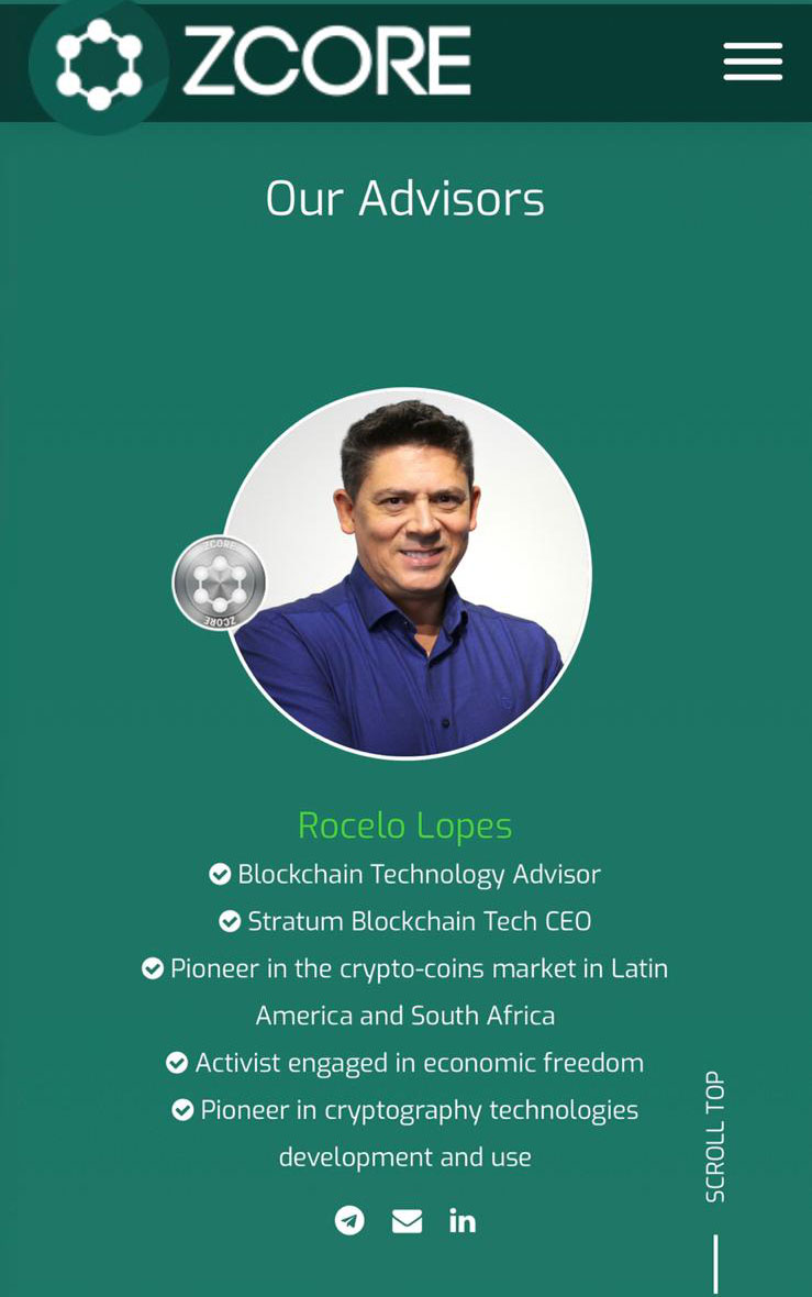 Webitcoin: Rocelo Lopes é o novo assessor da ZCore, cripto projeto brasileiro