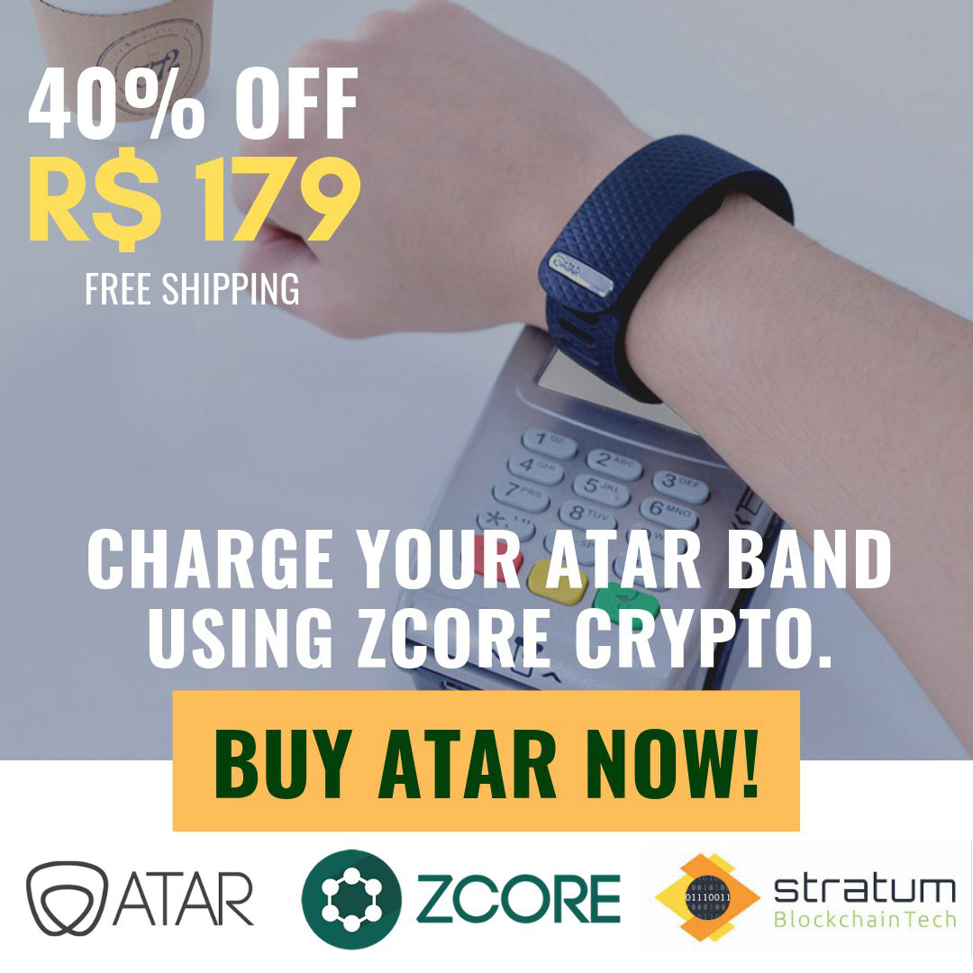 Webitcoin: Para celebrar parceria com a ZCore, Atar Band está com 40% de desconto!