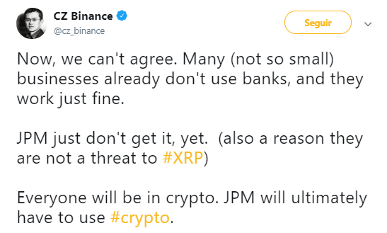 WeBitcoin: Executivo da JP Morgan: "Há mais parceria do que competição" entre bancos e o mercado de cripto