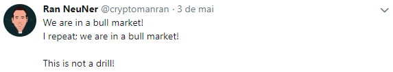 WeBitcoin: Fim do bear market: Estrategista da Fundstrat diz que é hora de voltar a comprar Bitcoin