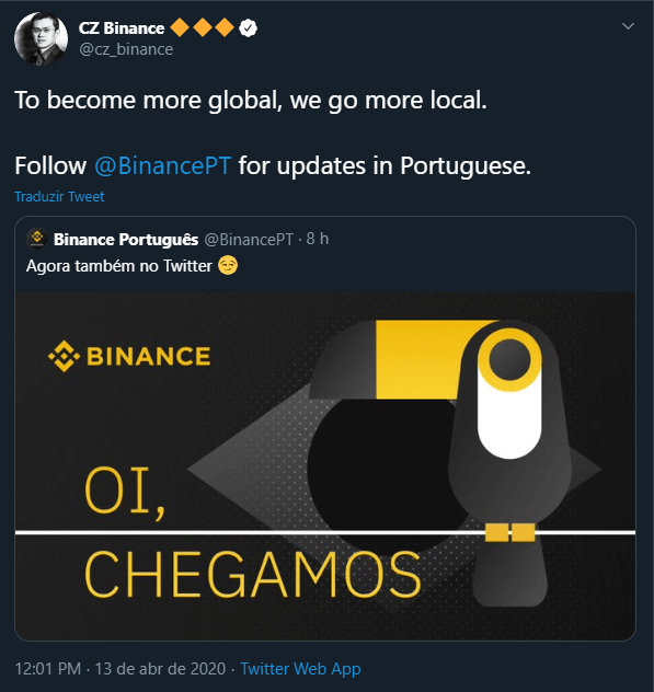 Binance Língua Portuguesa