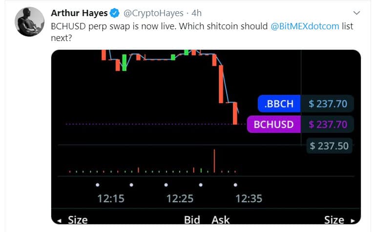 Arthur Hayes: "Bitcoin Cash é uma shitcoin"