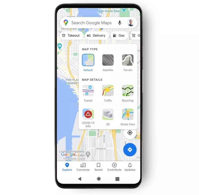 google maps covid