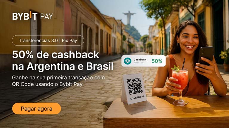 Bybit 50% de cashback na Argentina e Brasil
